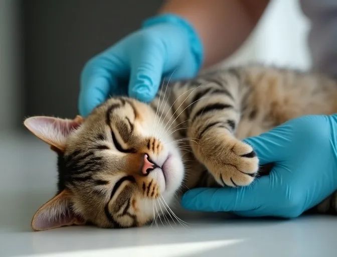 Specialist carefully handling a deceased cat with dignity in Banyule